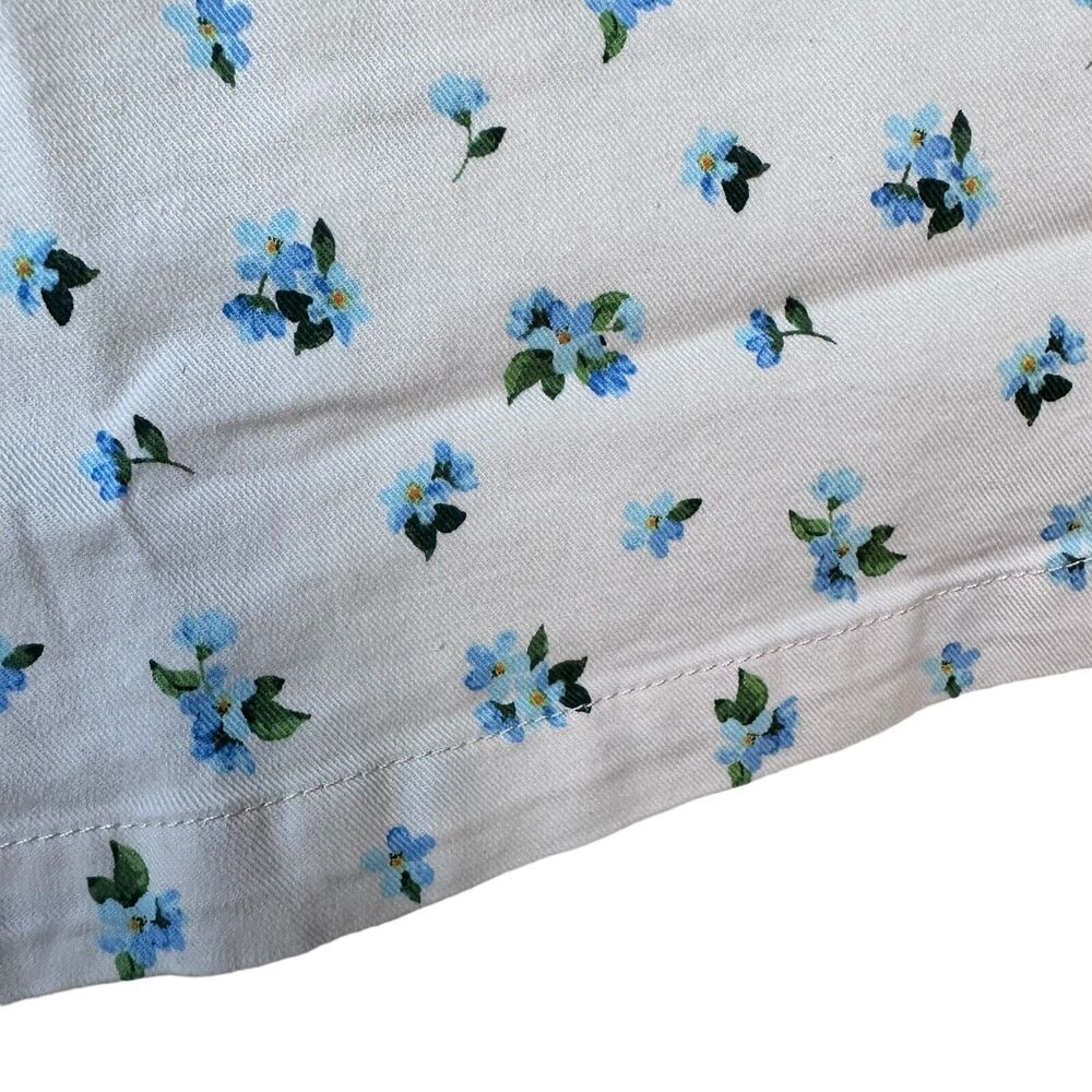 weworewhat cut out mini skirt watercolor ditsy zr5 ivory with blue floral small - Picture 5 of 13